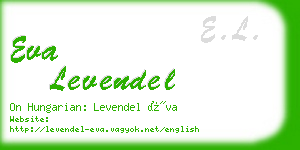 eva levendel business card